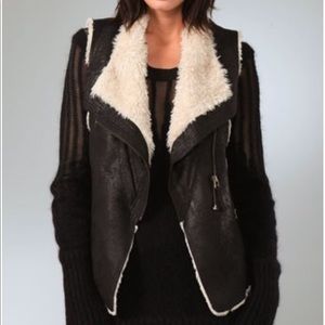 Plastic Island Stoneage Faux Leather Zip Up Vest